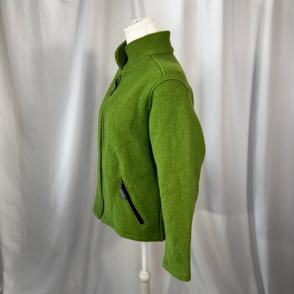 Ibex Merino Wool Full Zip Jacket Medium Green Gorpcore Earthy Outdoors Camping - Picture 6 of 16